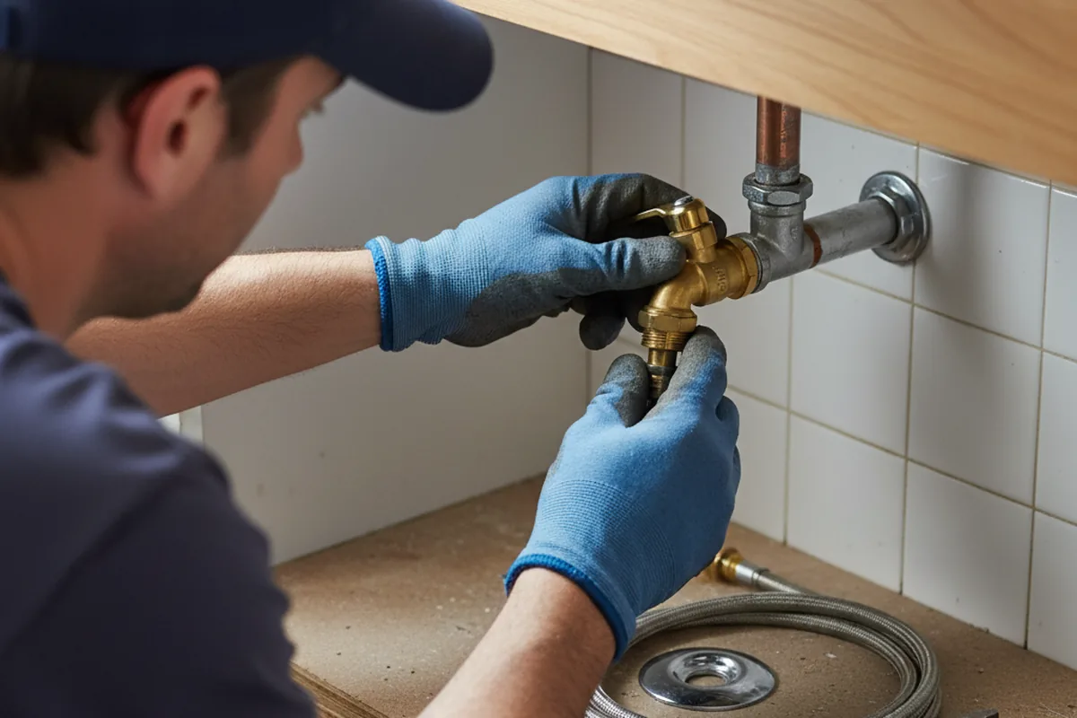 Shutoff valve and fitting work during Faucet and Fixture Repair in Smithdale